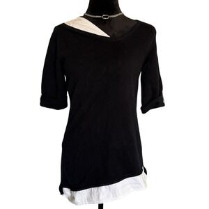 Rani Arabella Made In Italy Luxery Asymmetrical Knit Sweater‎ Layer Size M